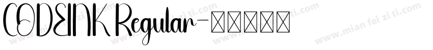CODEINK Regular字体转换